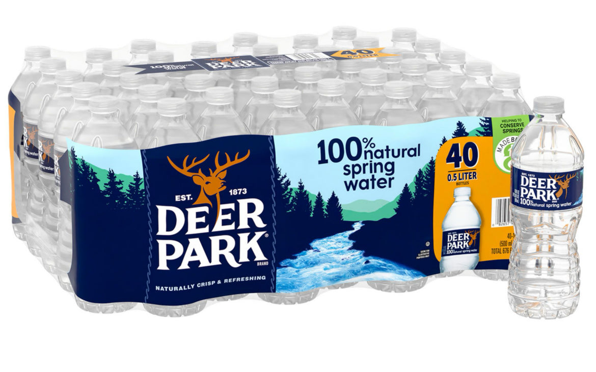 Half Pallet of Deer Park Spring Water 16.9oz/40 bottles per case (24 cases) 960 total bottles