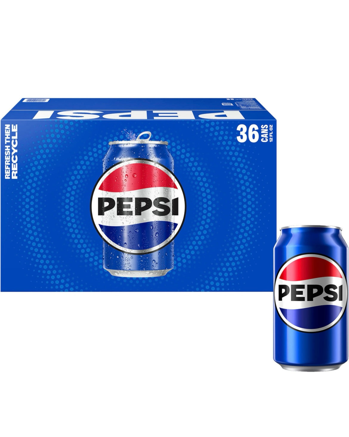 10pk Bulk Pepsi 12oz/36 per case (360 cans total)