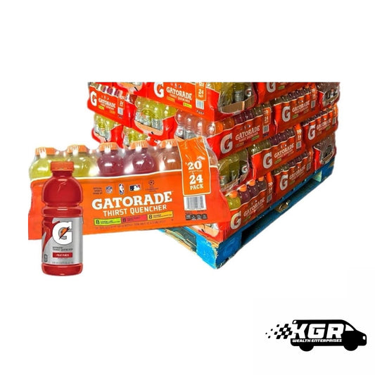 Half Pallet Gatorade Variety Pack 20oz/24 bottles per case (27 cases) 648 total bottles