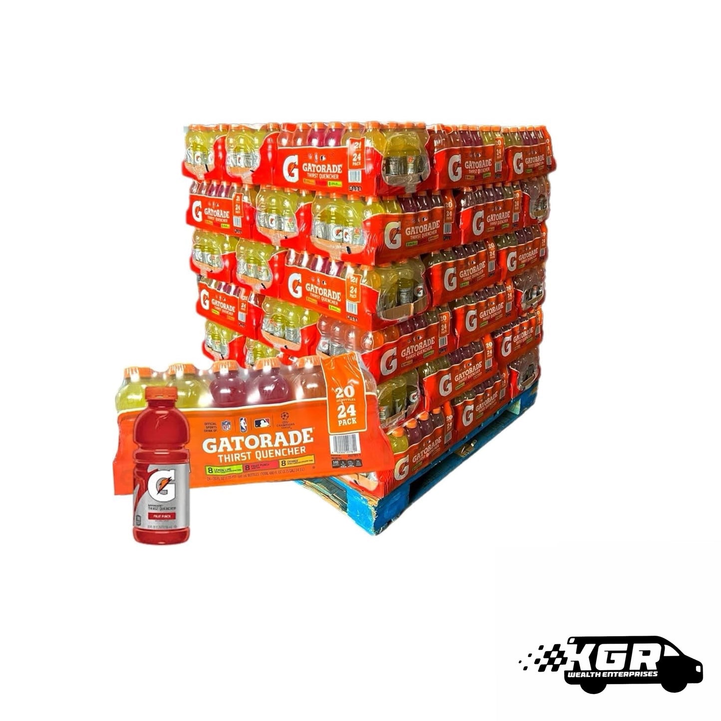Full Pallet Gatorade Variety Pack 20 oz/24 bottles per case (54 cases/pallet) 1296 total bottles