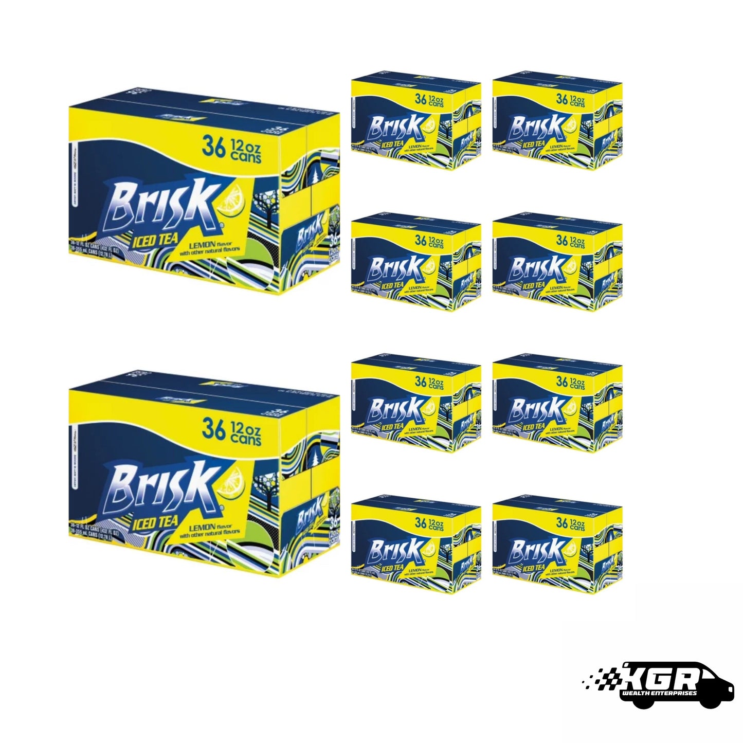 10pk Bulk Brisk Tea 12oz/36 per case (360 cans total)