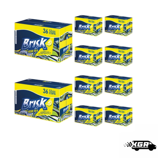 Brisk Tea Bulk Pack - 12oz Cans | 360 Count Multi-Flavor