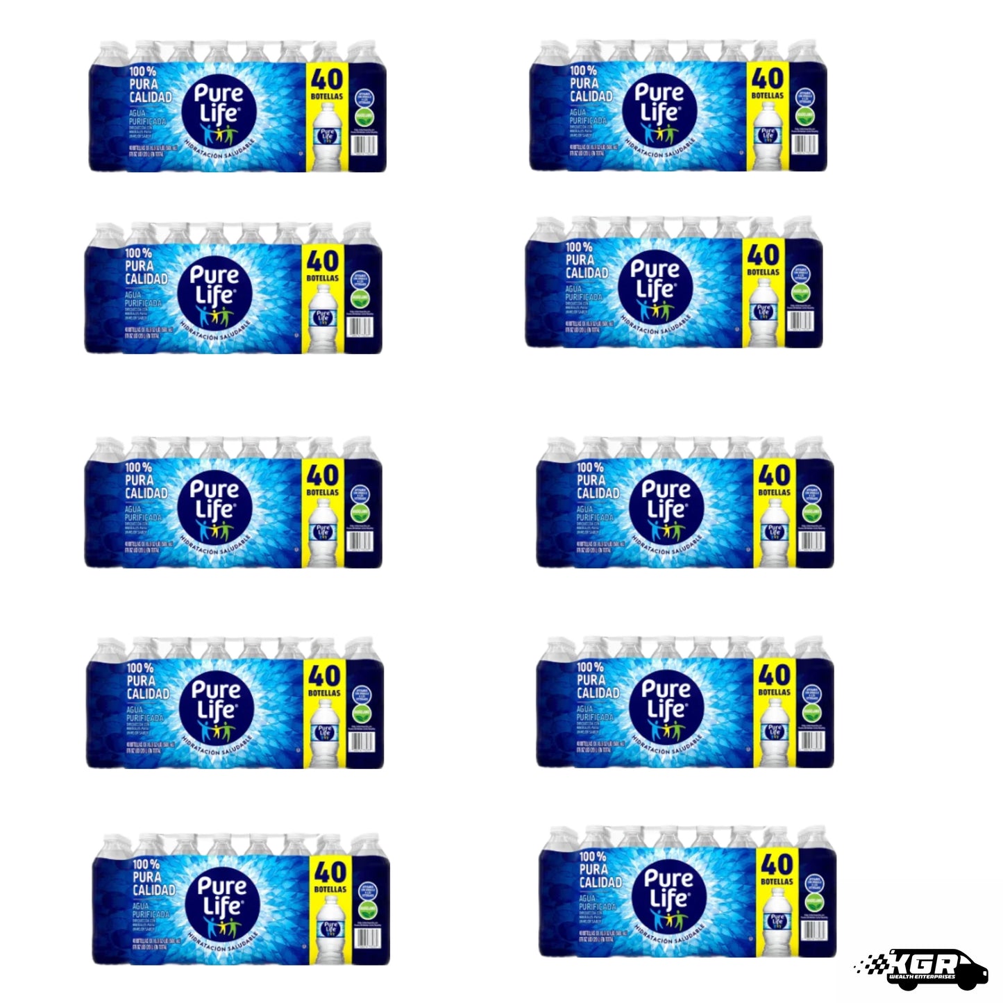 10 cases Pure life 16.9oz/40 bottles per case 400 total bottles