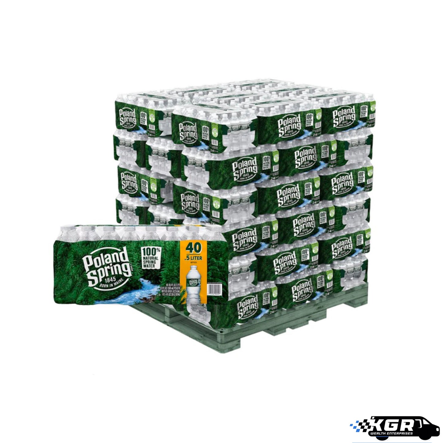 Poland Spring Water Pallet- 16.9oz bottles (1920 Count Total)