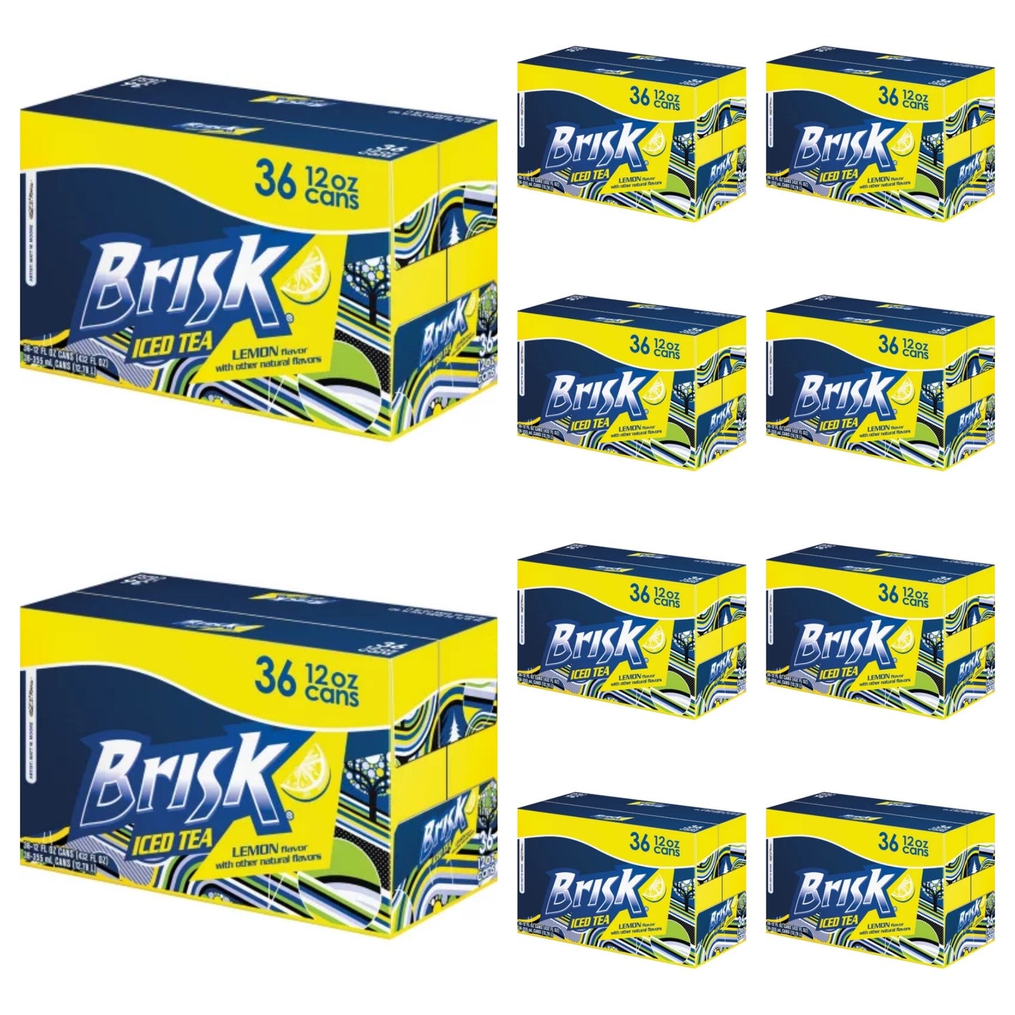 10pk Bulk Brisk Tea 12oz/36 per case (360 cans total)