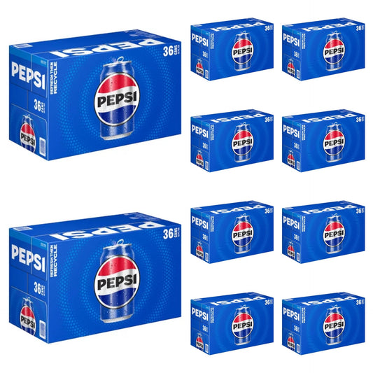 10pk Bulk Pepsi 12oz/36 per case (360 cans total)